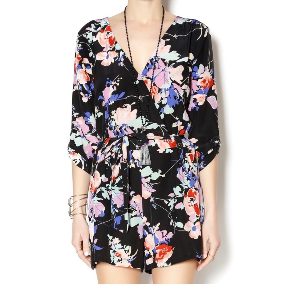 YUMI Kim Floral Silk Romper size‎ small